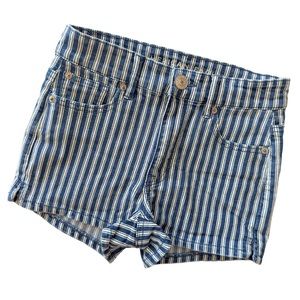 AE Hi Rise Shortie Denim Jeans Striped Shorts Next Level Stretch